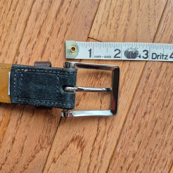 Johnston & Murphy Black Leather Suede Dress Belt Men's Size 36 - Picture 10 of 13